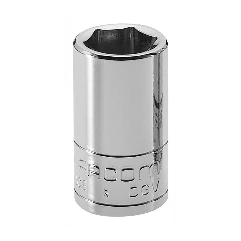 Facom 1/4 in Drive 7/32 in 6 Point Square Socket Chrome Vanadium Steel 22mm Overall Length R.7/32