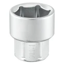Facom 12 mm Standard Socket Square Drive 1/4 in, Satin Chrome Finish, 18mm Overall Length R.12HX