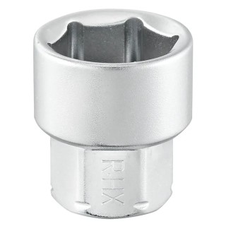 Facom 12 mm Standard Socket Square Drive 1/4 in, Satin Chrome Finish, 18mm Overall Length R.12HX