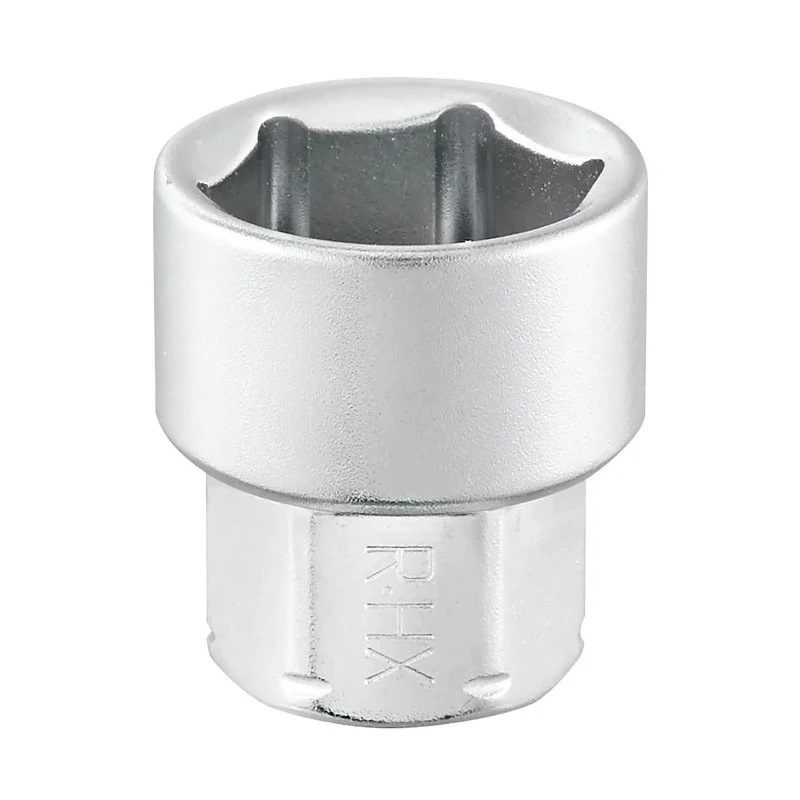 Facom 12 mm Standard Socket Square Drive 1/4 in, Satin Chrome Finish, 18mm Overall Length R.12HX