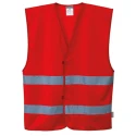 Portwest Red Hook & Loop Hi Vis Vest Polyester Unisex S/M F474RERS/M