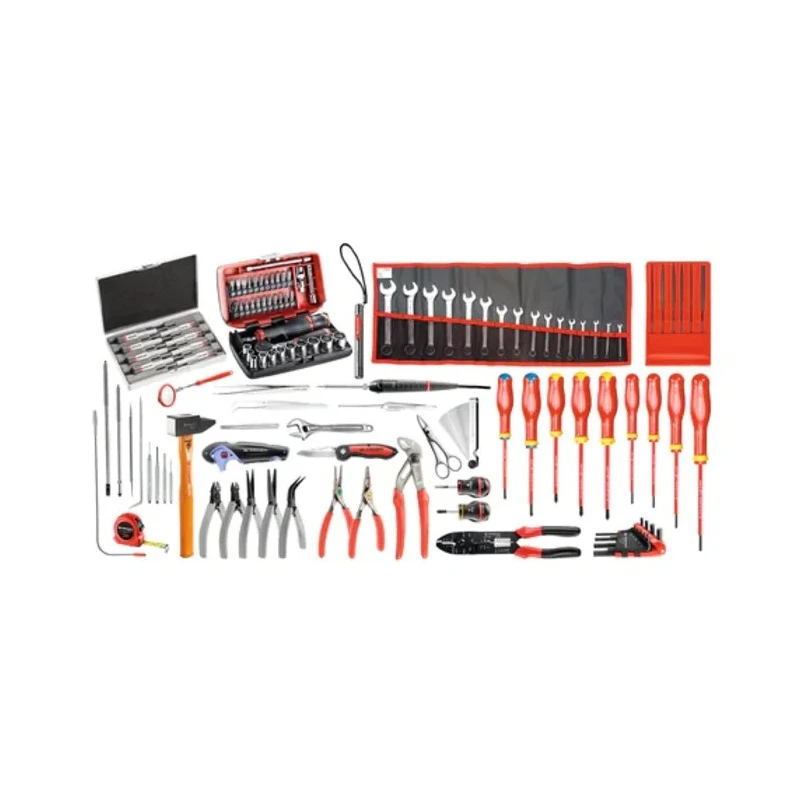 Facom 120 Piece Electro-Mechanical Tool Kit with Bi-Material Box BT200.EM41A