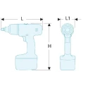 Facom 1/2 in 18V Cordless Body Only Impact Wrench Brushless Motor 1625Nm CL3.CH18SD