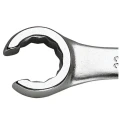 Facom Double Ended Metric Flare Nut Spanner 8 to 41 mm Size, Chrome Vanadium Steel, Satin Chrome Finish, 15° 42.22X24