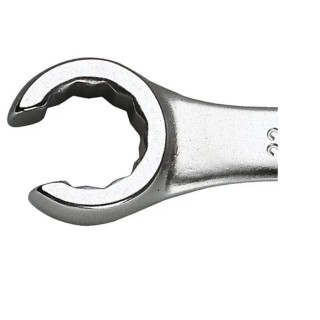 Facom Flare Nut Spanner Double Ended, 30 x 32 mm Size, Offset Head, Chrome Vanadium Steel, 15° Opening Angle, 300mm 42.30X32