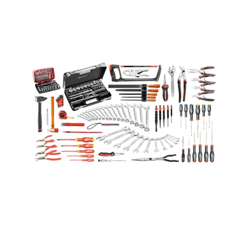 Facom 165 Piece Mechanical Tool Kit with Foam Trays, Drawer Roller Cabinet, and Drawer Chest JET6.M130A