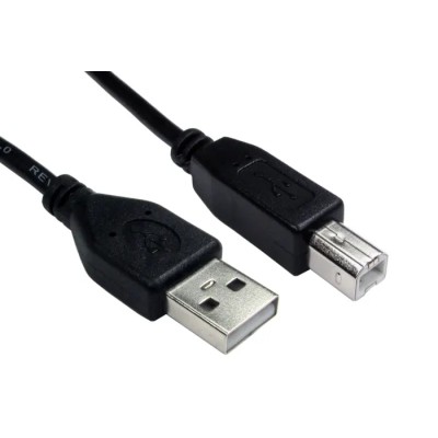 RS PRO IC Socket USB Cable Male USB Type A to Male USB B USB 2.0 Black 1.8 m 236-9075
