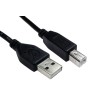 RS PRO IC Socket USB Cable Male USB Type A to Male USB B USB 2.0 Black 1.8 m 236-9075