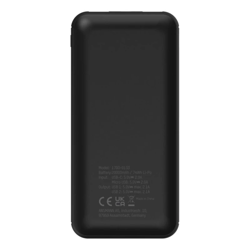 Ansmann Industrial Power Bank 20 Ah Lithium-ion 5V Output Voltage Dual USB PB212