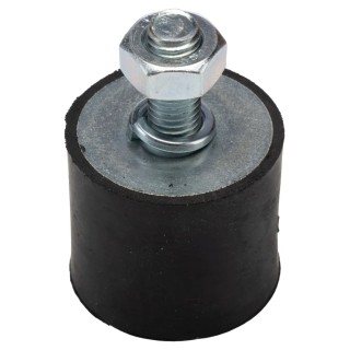 FIBET M10 x 25 mm Anti-Vibration Mount Bobbin with 128.8 kg Compression, 40 mm Outside Diameter, 60 mm Height 4035VD25-60