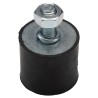 FIBET M10 x 25 mm Anti-Vibration Mount Bobbin with 128.8 kg Compression, 40 mm Outside Diameter, 60 mm Height 4035VD25-60