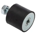 FIBET M10 x 25 mm Anti-Vibration Mount Bobbin with 128.8 kg Compression, 40 mm Outside Diameter, 60 mm Height 4035VD25-60
