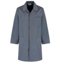 Alsico Grey Unisex Reusable Lab Coat XL Concealed Closure Polyester Cotton 245gsm MD30CGIN
