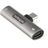 StarTech.com USB Type C Audio and Charge Adapter 60W Power Rating Metal Housing Right Angle 3.5 mm Female CDP235APDM