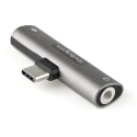 StarTech.com USB Type C Audio and Charge Adapter 60W Power Rating Metal Housing Right Angle 3.5 mm Female CDP235APDM