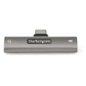 StarTech.com USB Type C Audio and Charge Adapter 60W Power Rating Metal Housing Right Angle 3.5 mm Female CDP235APDM