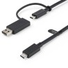 StarTech.com USB 3.2 Male USB Type C to Male USB Type A Cable, 1 m Length, Black PVC Jacket USBCCADP