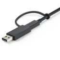 StarTech.com USB 3.2 Male USB Type C to Male USB Type A Cable, 1 m Length, Black PVC Jacket USBCCADP
