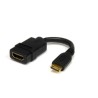 RS PRO Mini HDMI to HDMI Adapter Cable 150mm Length Male to Female Connector 236-9122