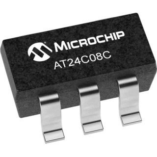 Microchip 8 kB Serial EEPROM 5-Pin SOT-23-5 Serial-I2C 1.7-5.5V 450ns AT24C08C-STUM-T