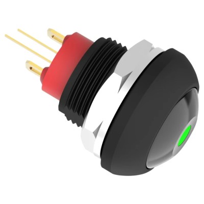 TE Connectivity PB6 Series Illuminated Push Button Switch, On-Off, Panel Mount, 1 NO Contact, Green LED, IP68 PB6B2FM2M1CAL06