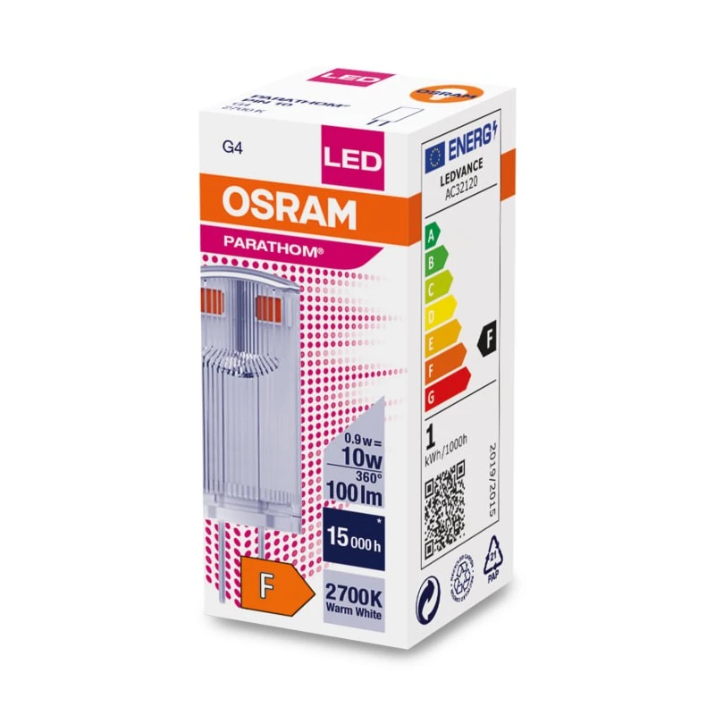 Osram PARATHOM LED PIN G4 LED Reflector Lamp 10W 2700K Warm White 4099854064722