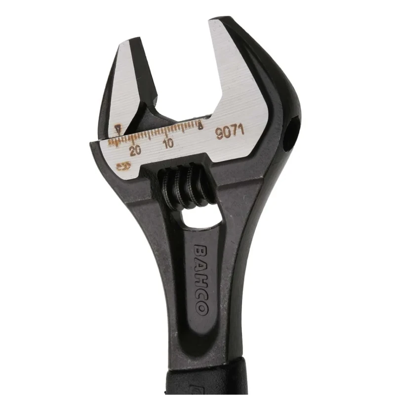 Bahco Adjustable Wrench 27 mm Jaw Capacity, 208 mm Overall Length, Plastic Handle 9071