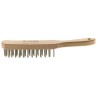 Facom 60 mm Steel Wire Hand Brush with Wood Handle, 280 mm Length, Model 270A.MA