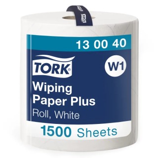 Tork Roll Paper Towel 2 Ply, 1500 Sheets, White, 36.9 cm Width 510 m Length 130040