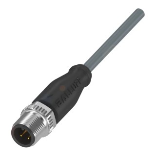 BALLUFF Male 4 Way Straight to Male 4 Way Sensor Actuator Cable, PVC Grey Jacket, 20 m, 250 V, IP67/IP68/IP69K, BCC0CFF