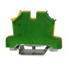 RS PRO 1-Way DIN Rail Earth Terminal Block, Cage Clamp, Polyamide 66 Housing, 0.5mm² to 6 mm² Wire Size, 24-10 AWG 242-0500