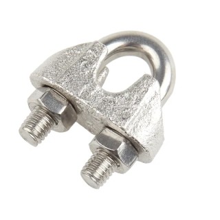 RS PRO Stainless Steel Wire Rope Clamp for 6 mm Diameter Wire Rope DIN 741 Zinc Plated 247-9076