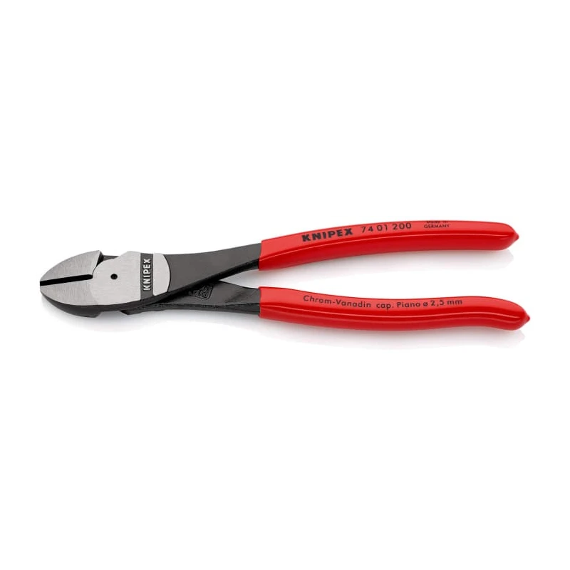 Knipex Side Cutter Diagonal Cutter 200mm With Bevel Cutting Edges 4.2mm Maximum Cutting Capacity 74 01 200