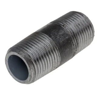 RS PRO Black Malleable Iron Fitting Nipple Male 3/8 in to Male 3/8 in 257-7906