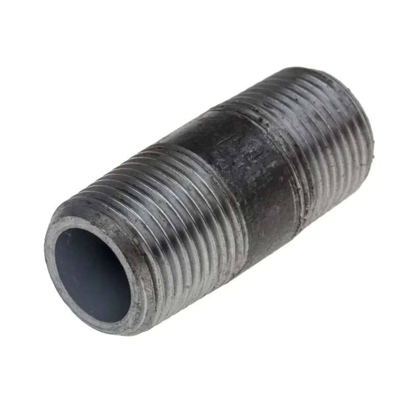RS PRO Black Malleable Iron Fitting Nipple Male 3/8 in to Male 3/8 in 257-7906