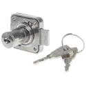 Euro-Locks a Lowe & Fletcher group Company Sliding Door Lock Chrome Finish 22 mm Panel-to-Tongue 16.5 mm Key Unlock 566532A