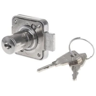 Euro-Locks a Lowe & Fletcher group Company Sliding Door Lock Chrome Finish 22 mm Panel-to-Tongue 16.5 mm Key Unlock 566532A