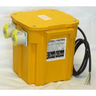 Carroll & Meynell Portable Safety Isolating Site Transformer 2 kVA, 230 V AC Primary, 112 V Secondary, 15 A Output CM40002