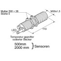 Pepperl + Fuchs Threaded Barrel Ultrasonic Proximity Sensor M30 2 m 20mA Analogue 30V UC2000-30GM-IUR2-V15