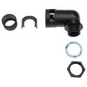 PMA Cable Conduit Fitting Black, 17 mm Nominal Size, M20 Thread, Polyamide 6 Construction, IP68 Rating BVWV-M207
