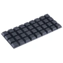 3M Tapered Square Polyurethane Self-Adhesive Feet, 20.5 mm Diameter SJ5023 BLACK
