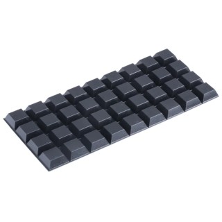 3M Tapered Square Polyurethane Self-Adhesive Feet, 20.5 mm Diameter SJ5023 BLACK
