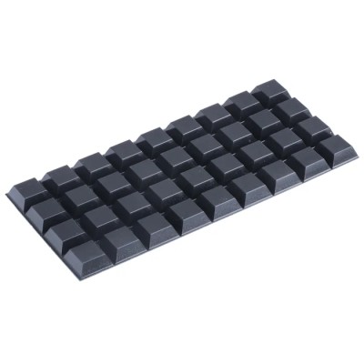 3M Tapered Square Polyurethane Self-Adhesive Feet, 20.5 mm Diameter SJ5023 BLACK