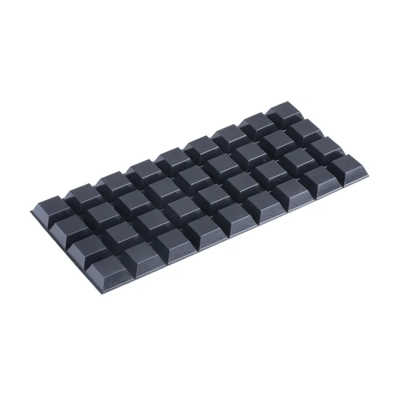 3M Tapered Square Polyurethane Self-Adhesive Feet, 20.5 mm Diameter SJ5023 BLACK