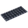 3M Tapered Square Polyurethane Self-Adhesive Feet, 20.5 mm Diameter SJ5023 BLACK