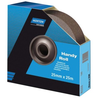 Norton Silicon Carbide Abrasive Paper Roll 25 m Length 38 mm Width P320 Grit Very Fine Grade 63642531797