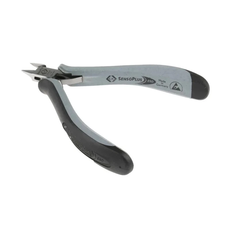 CK Extra Full Flush ESD Safe Cable Cutter, Steel Jaw, Thermoplastic Handle, 120mm Length, Model T3766DF 110