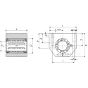 Ewellix Makers in Motion Bearing Unit LUNE12 D-2LS Aluminium Housing 12mm Bore 22mm Outer Diameter LUNE Series LUNE12 D-2LS