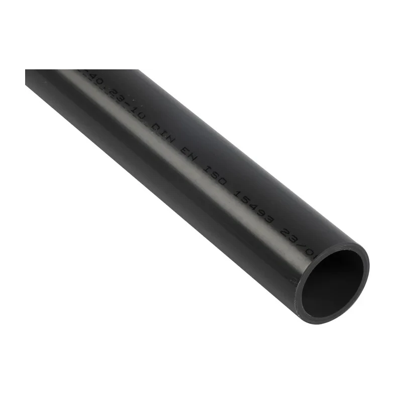 Georg Fischer PVC-U Pipe, 2 m Length, 50 mm Outside Diameter, 3.7 mm Wall Thickness, PN16 Nominal Pressure, Grey 20014B149