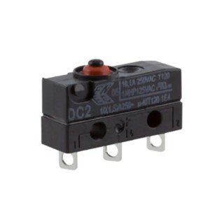 ZF Button Micro Switch, Solder Terminal, 10.1A, 250 V ac, SPDT, IP6K7 DC2C-A1AA